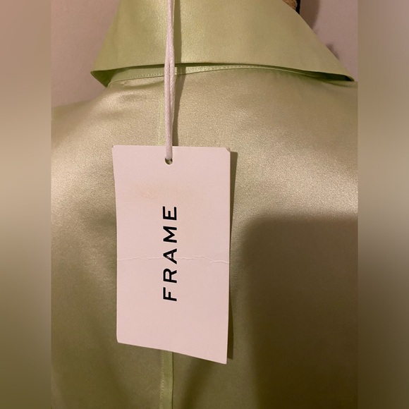 Frame Denim Bright Peridot Strong Shoulder Mini Dress - Picture 11 of 15